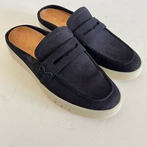 Vionic Women's Black Nubuck Uptown Mule Loafers Size 7.5